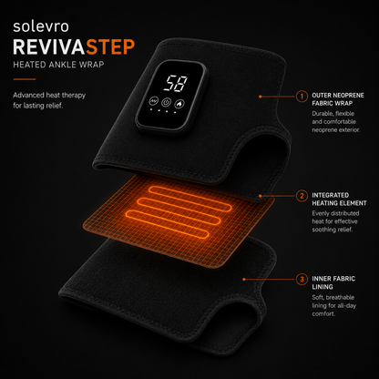 RevivaStep Heated Compression Ankle Wrap